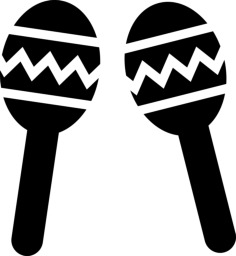 Maracas Couple Of Musical Instrument Of Mexico Outline Svg Vector, Free Vectors File